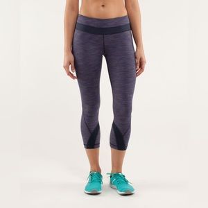 Lululemon Run: Inspire Crop II in Wee Are From Space Deep Indigo Multi / Inkwell